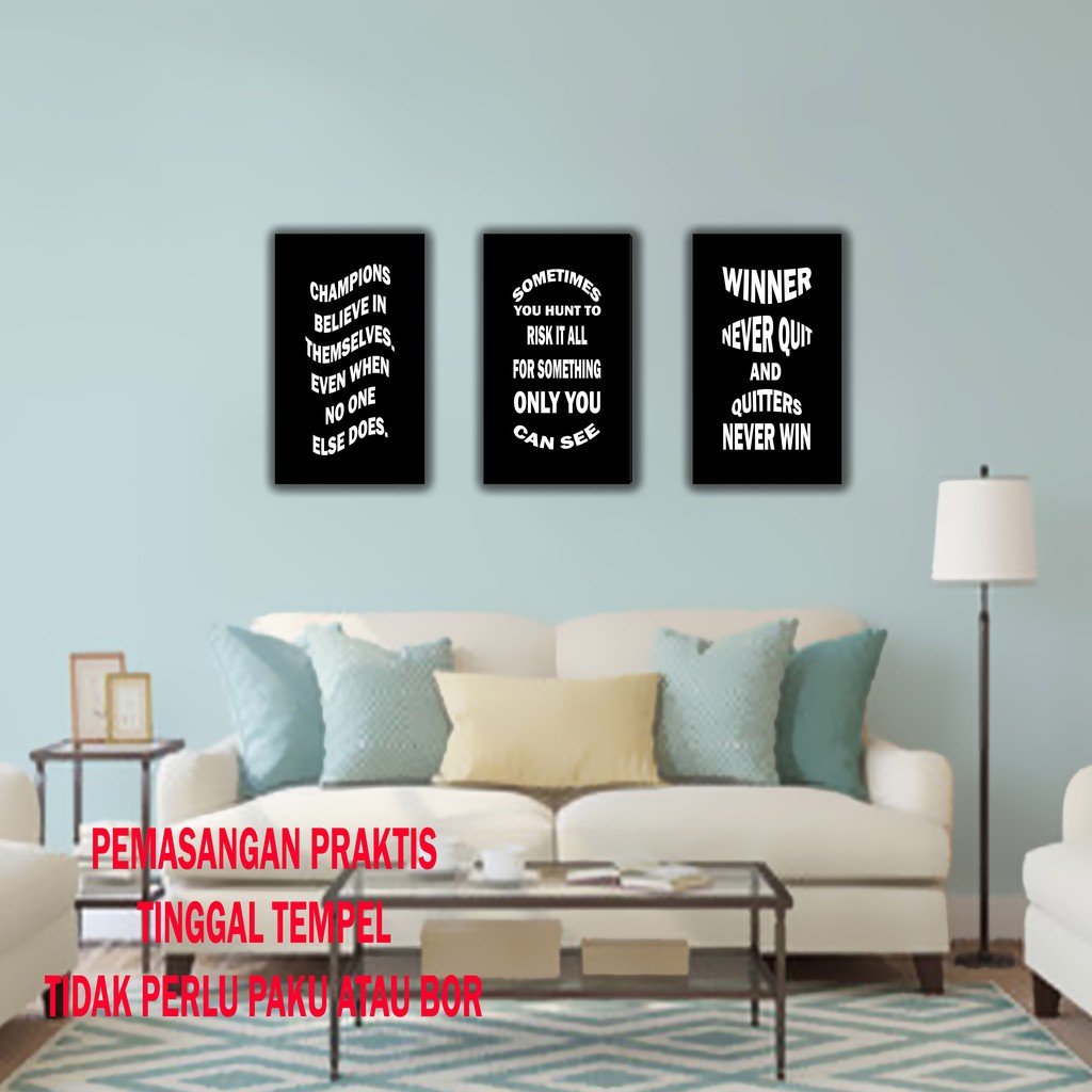 poster quote bahasa inggris 19cm x 28cm / lukisan dekorasi dinding