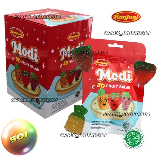 

Permen Jeli Kenyal Buah Modi 3D Fruit Salad