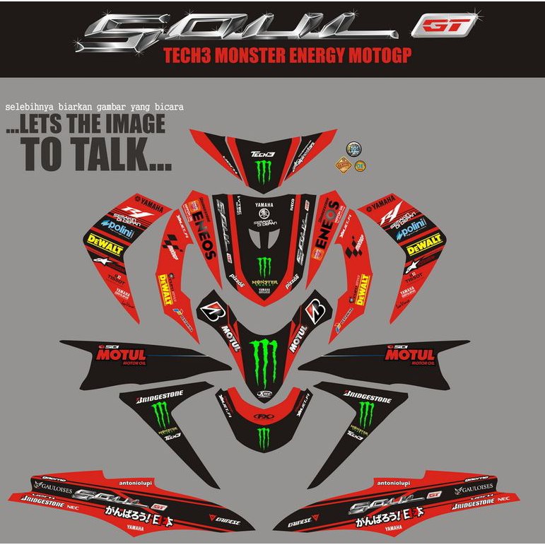 Sticker Striping Sticker Motor Soul Gt Full Body 8 Shopee Indonesia