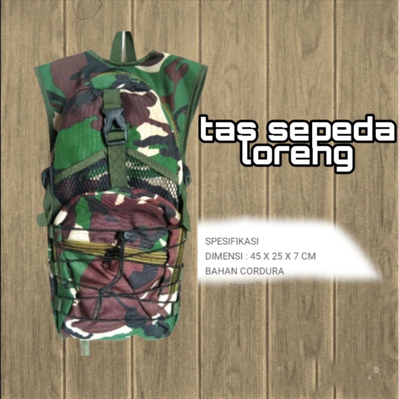 TAS RANSEL SEPEDA LORENG ARMY/TAS SEPEDAH LORENG MALPINAS/TAS SEPEDAH/TAS GOWES LORENG