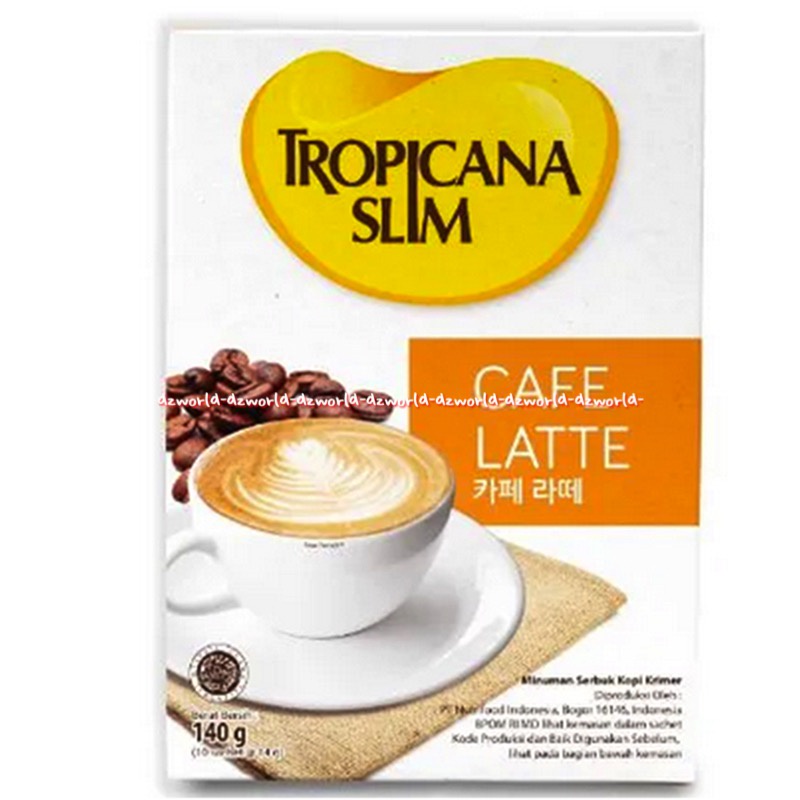 Tropicana Slim Cafe Latte 140gr Kopi dengan Gula Rendah Kalori dan Krimer Coffee Low Sugar