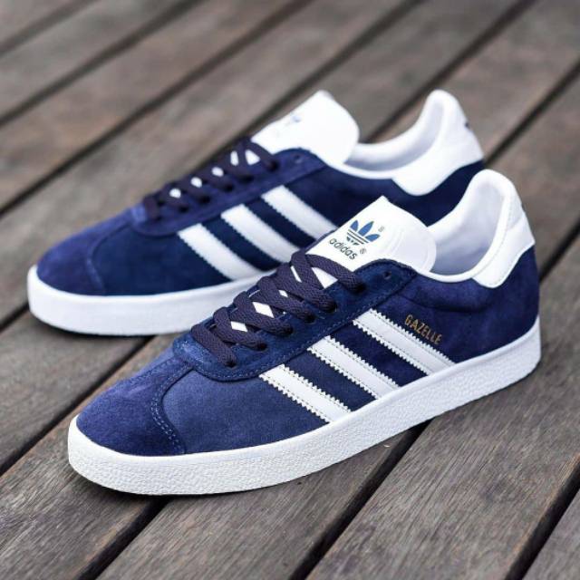 SEPATU ADIDAS GAZELLE NAVY WHITE ORIGINAL INDONESIA