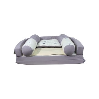 Omiland Kasur Bayi Lipat Oval Bumper Panda Series Abu
