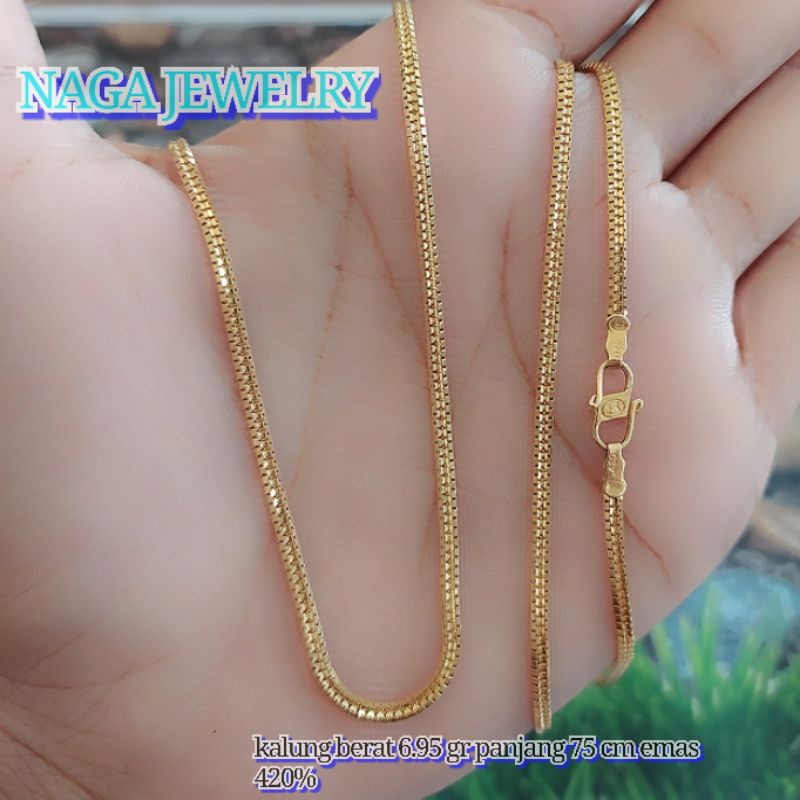 KALUNG RANTAI PANJANG  EMAS KADAR 420 P 70-75Cm