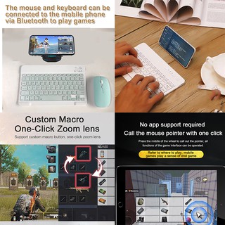 Set Keyboard Mouse Wireless Bluetooth Universal Untuk