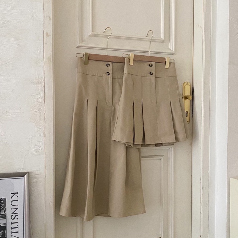 Ninette - Pleated Chino Skirt-1