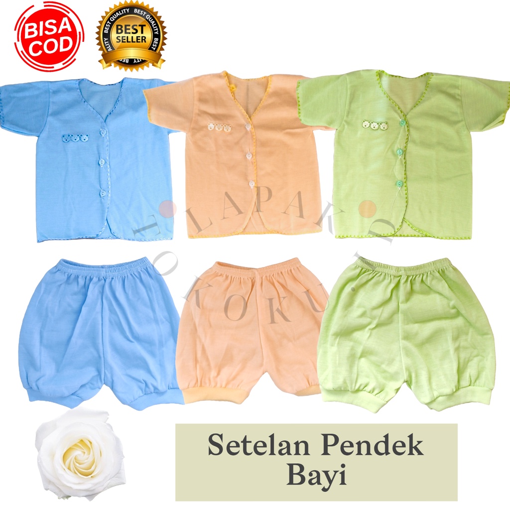 Setelan Baju Bayi Pendek Newborn Polos (0-4 Bulan) Kaos Polos dan Celana Bayi Baru Lahir Satu Set Baju Bayi dan Celana Bayi Baju Bayi Pendek Celana Bayi Pendek Kaos Bayi Pendek tipis Oneset Baju