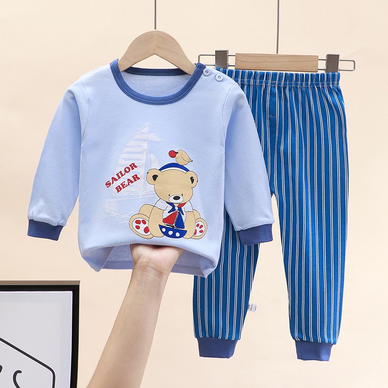 (0Bln-4Thn) COD Setelan Piyama Bayi / Setelan Piyama Lengan Panjang / Piyama Anak Import / Baju Tidur Bayi Import / Pajamas Anak Import / Baju Tidur Anak Import -PY47