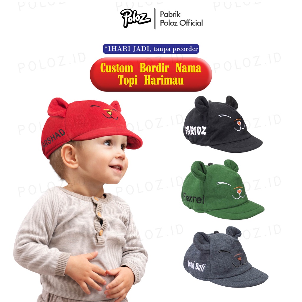 TOPI NAMA BAYI BORDIR NAMA BAYI LUCU TOPI CUSTOM BAYI LUCU TOPI ANAK BORDIR NAM MURAH MOTIF TOPI BAY