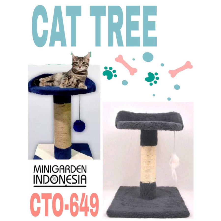 GARUKAN KUCING BERTINGKAT CTO649 cat tree cat toy mainan kucing papan garuk cat scratcher tempat tidur kucing cat condo