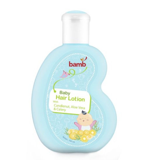 Bambi Baby Hair Lotion With Candlenut, Aloe Vera &amp; Celery 100ml 5084