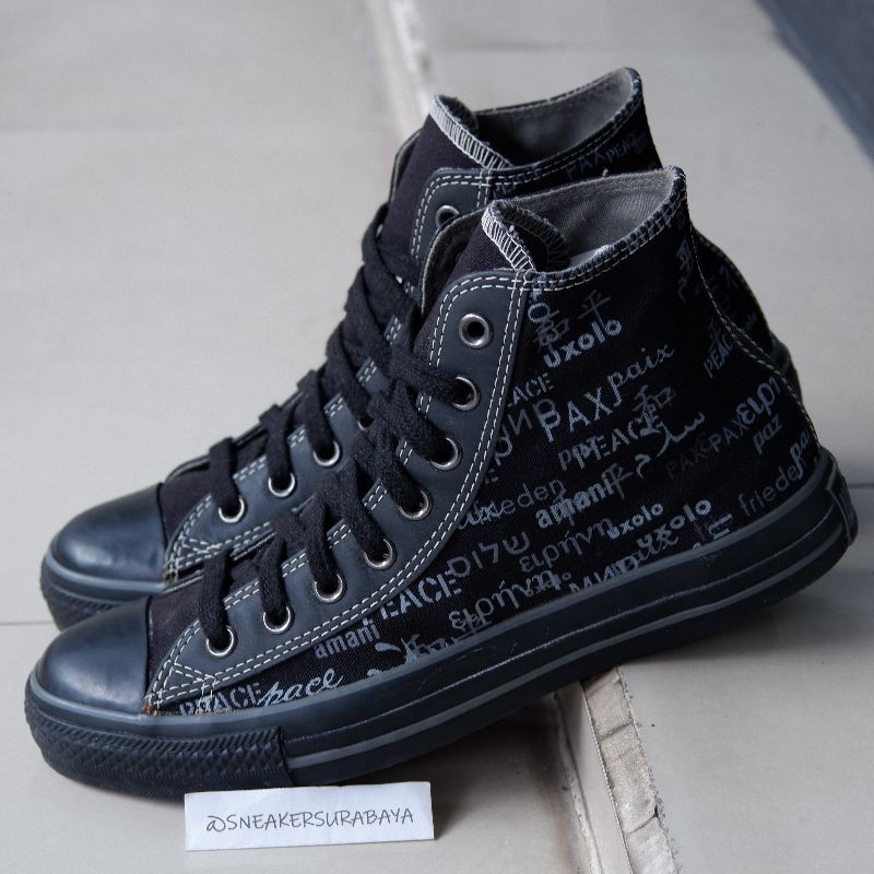 Converse Chuck Taylor Hi x John Lennon Imagine Peace Project Black