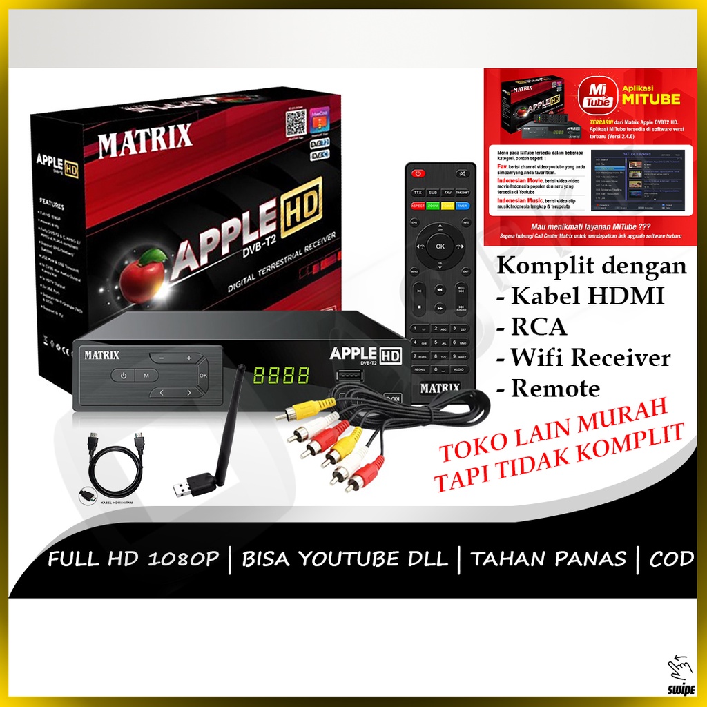 Set Top Box ANALOG TO DIGITAL Receiver TV Televisi Menonton Penghubung Penyambung Hp Tablet Jadul