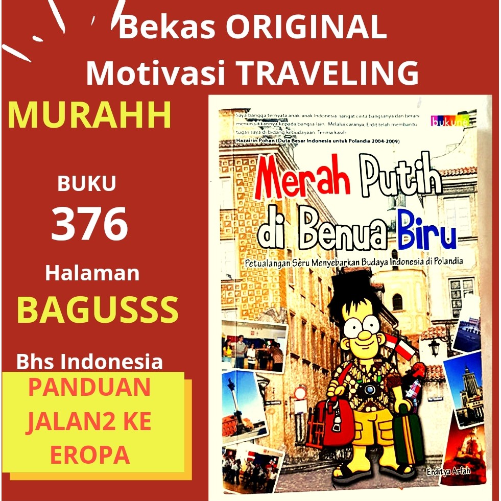 BUKU TRAVELLING-BEKAS-MURAH-ORIGINAL-MERAH PUTIH DI BENUA BIRU