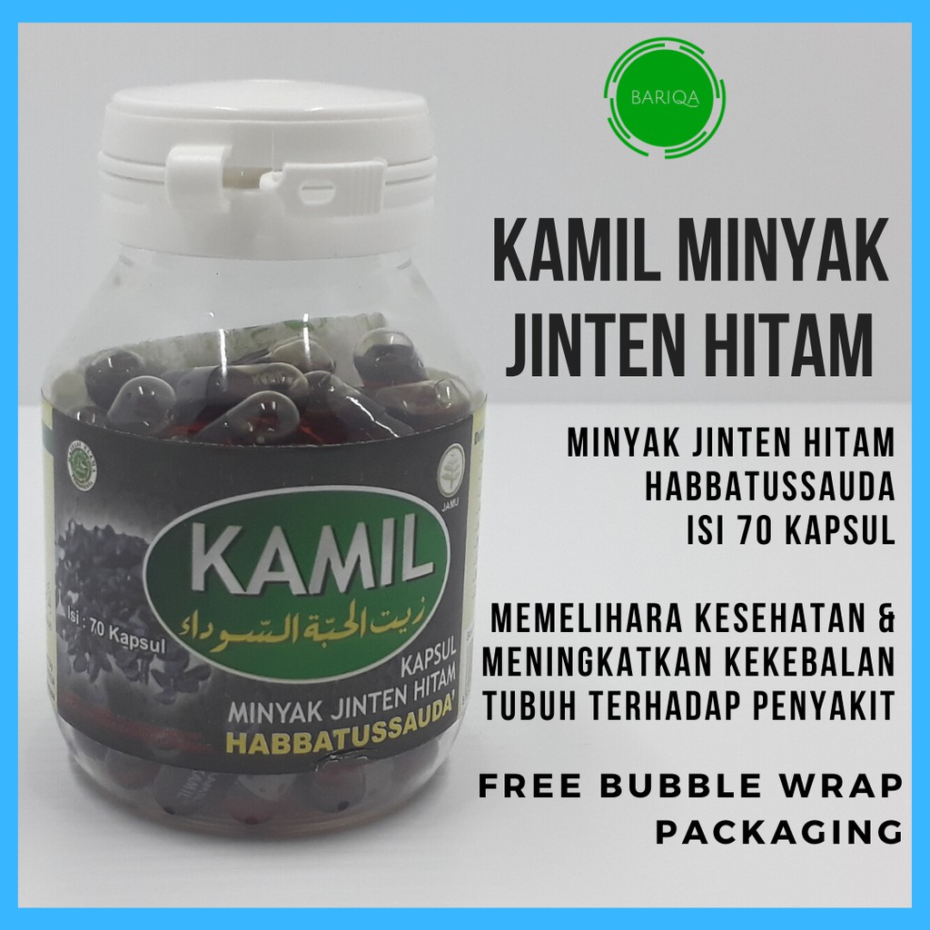 KAMIL JINTEN 70 KAPSUL SUPLEMEN JINTEN HITAM HABBATUSSAUDA