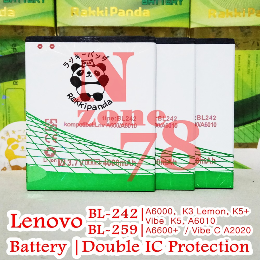 Baterai Lenovo A6000 Lemon K3 Vibe K5 Plus A6020a46 Bl242 Bl259 Double Ic Protection Shopee Indonesia