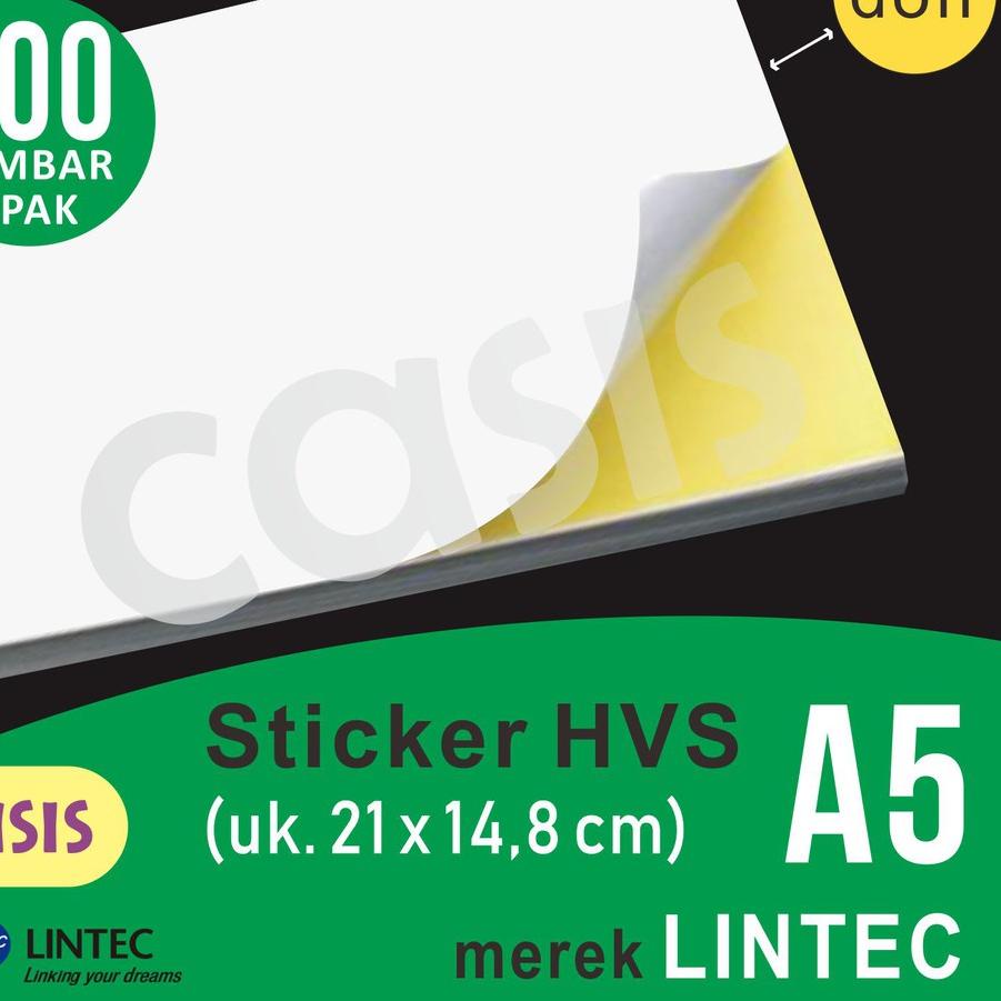

Update - kertas stiker hvs A5 isi 100 lbr - lintec - CASIS
