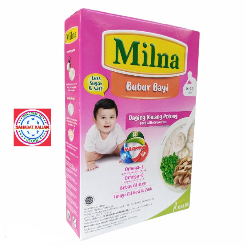 MILNA BUBUR BAYI 8 - 12 BULAN 120GR PER 1 BOX