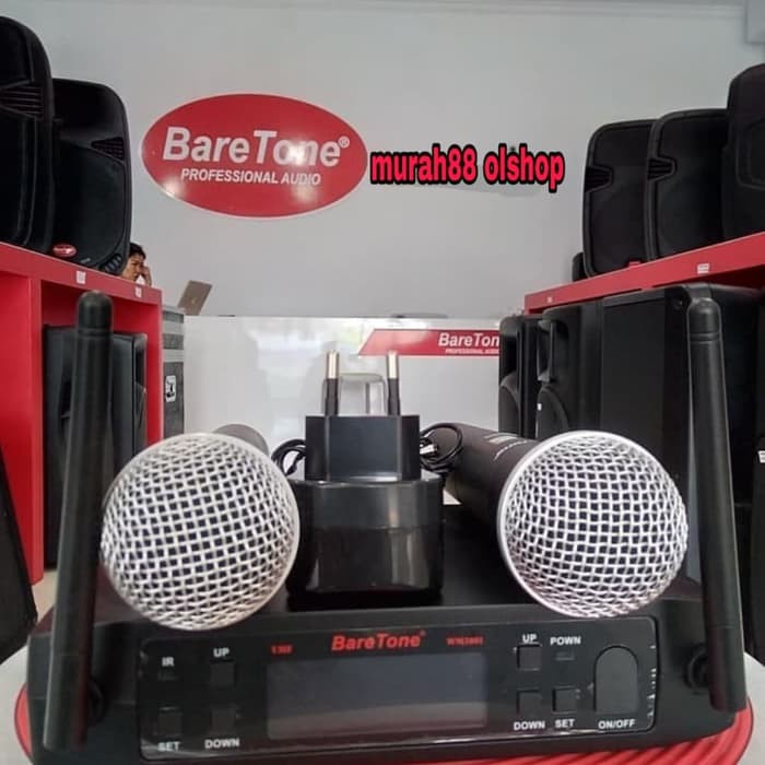 BARETONE WIRELESS MIC WM3801 / BARETONE WM-3801 BONUS BUSA MIC