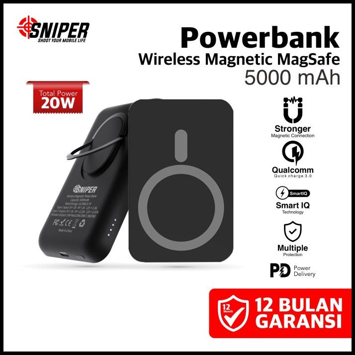 Sniper Powerbank Wireless Magnetic Magsafe