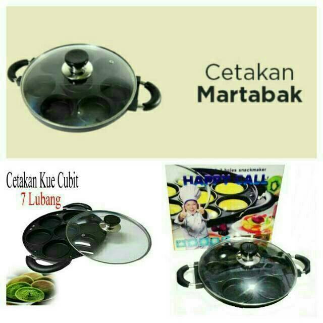 (((( ASLI )))) CETAKAN APEM /MARTABAK MINI 7 LUBANG MERK HAPPY CALL