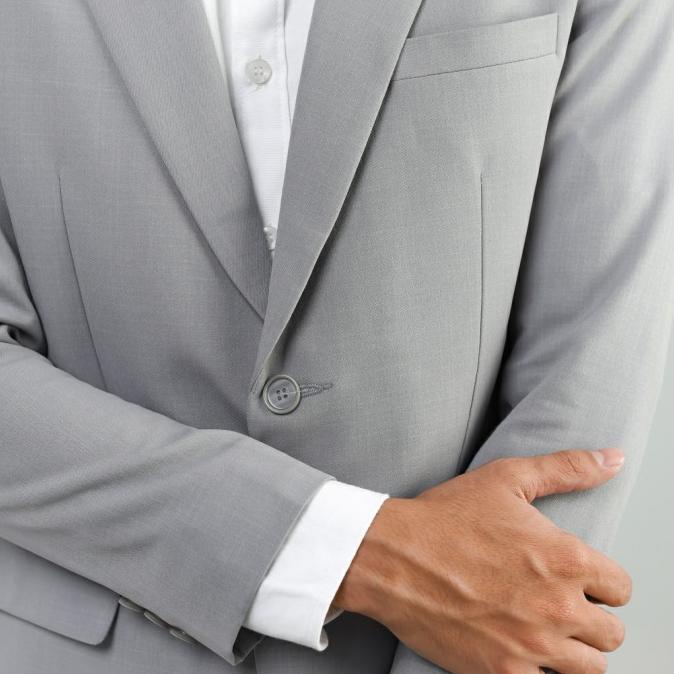 Mubeng Elegant Jas slimfit soft grey