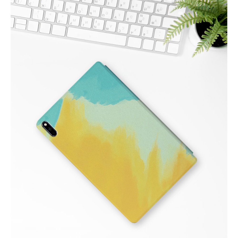 Untuk Huawei Matepad11 (2021) 10.95-inci Fashion Cat Air Seni Lukisan Tablet Perlindungan Flip Kulit Case Stand Cover