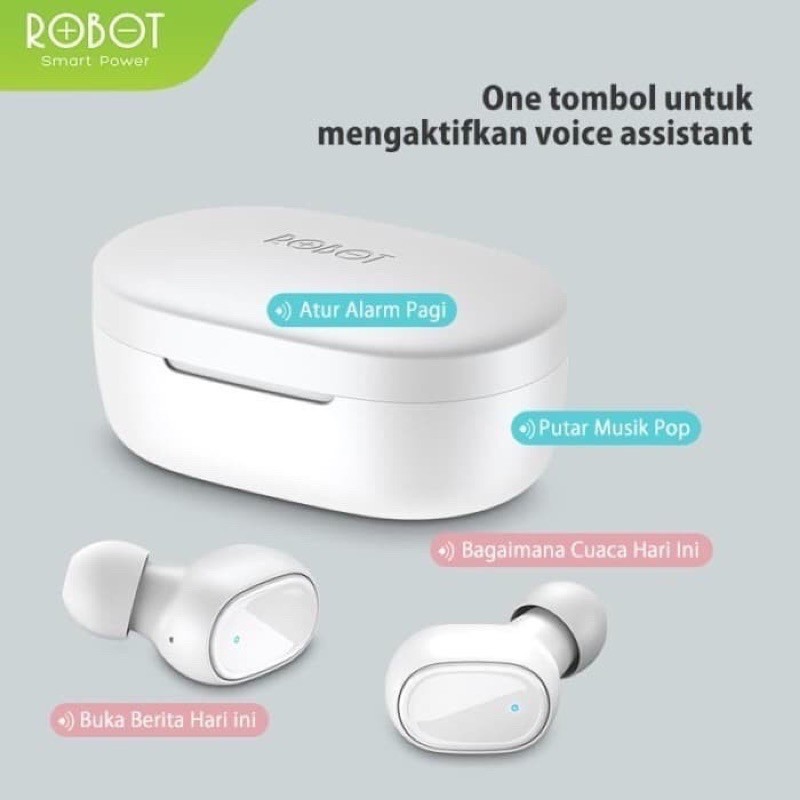 Robot Headset Bluetooth TWS T20 T 20 / T10 T 10 / T20s 5.3 Tru Wireless Airbuds Earphone Garansi Original Resmi