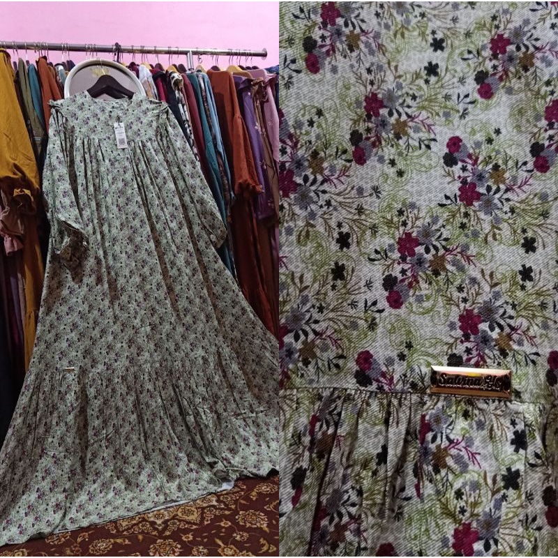 gamis salvina Viscose armany tangan balon