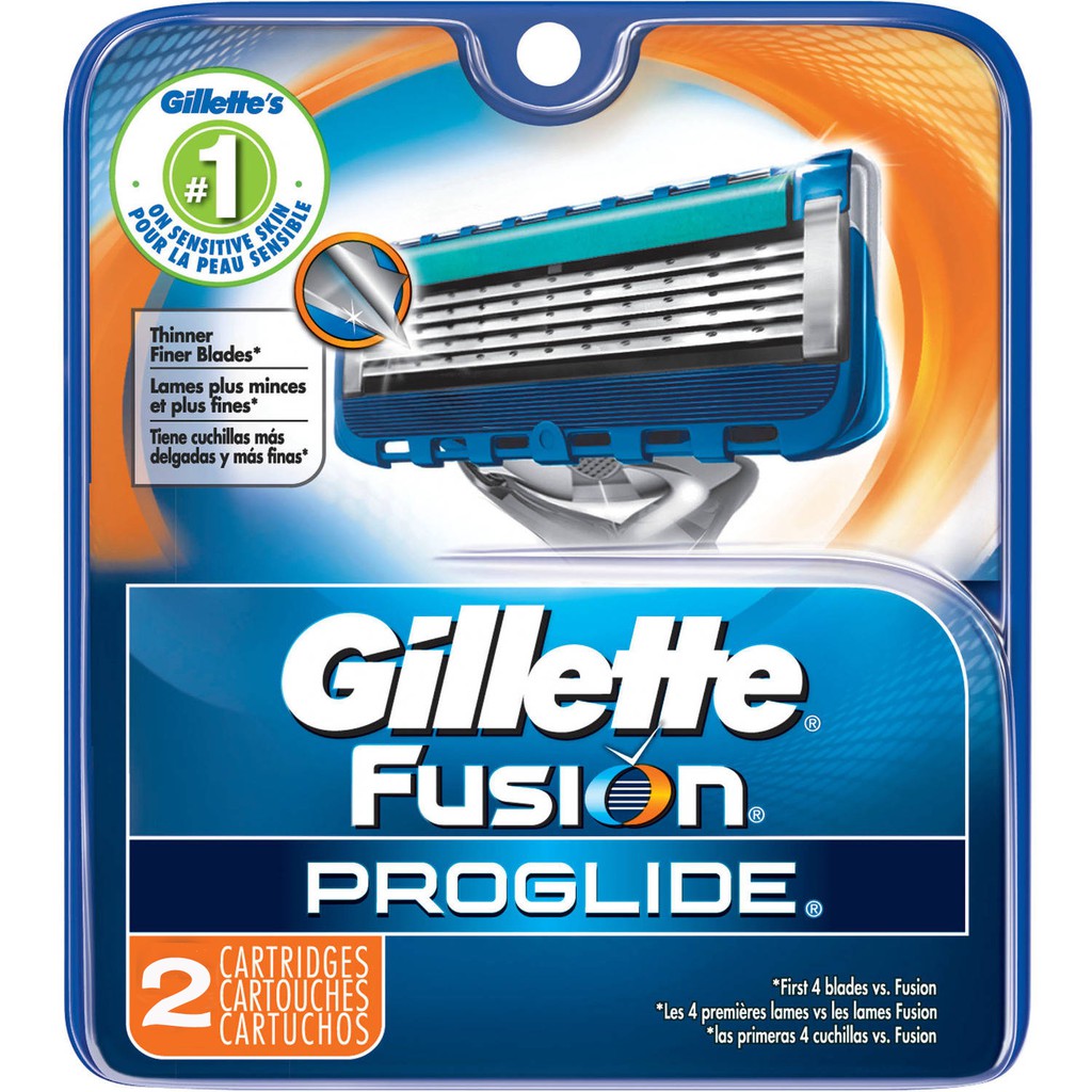 Refill Gillette Fusion Proglide Silver touch Isi Pisau Cukur Gilet Prog Lide Isi 2