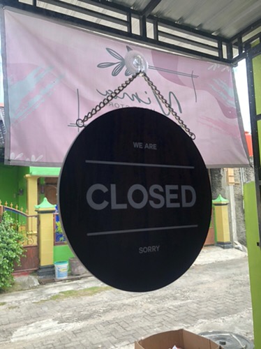 Sign Open Close - Open Closed Retail - Papan Tanda Buka Tutup Toko - Ssocp03