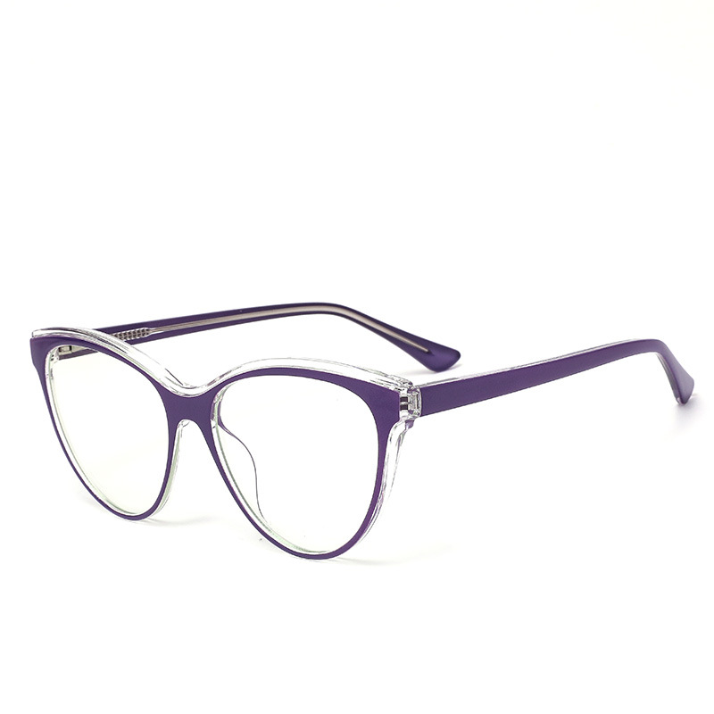 【YUZHU】COD Kacamata Kucing TR90 Anti-Blue Light Large Frame Transparan