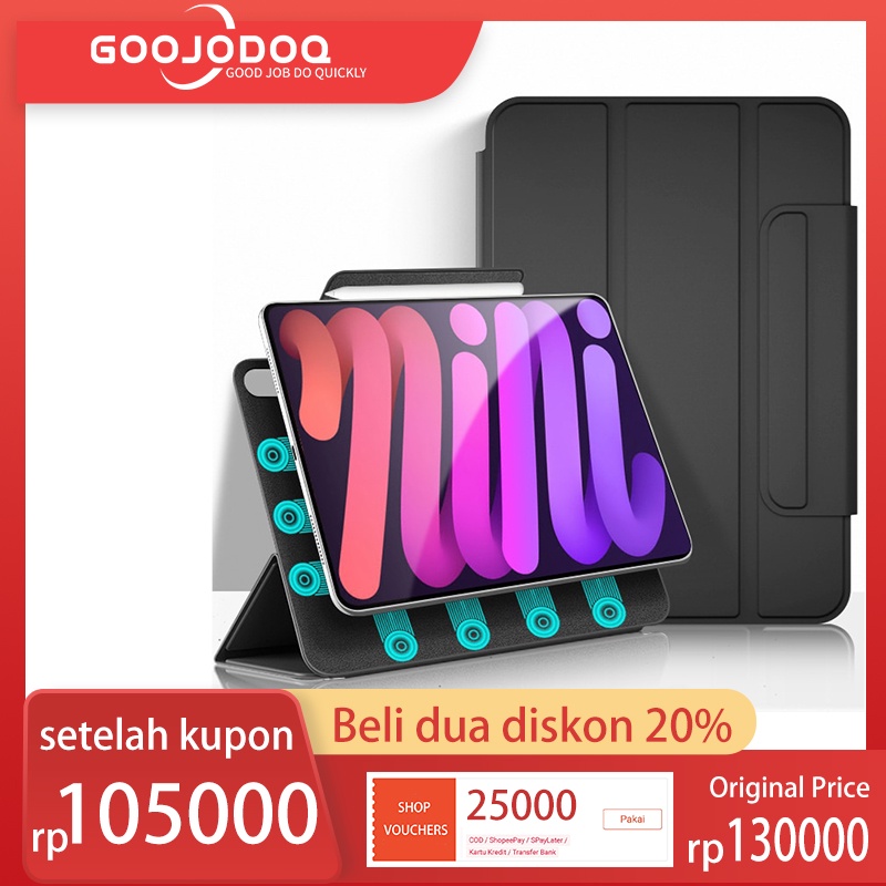 【Beli dua diskon 20%】 Goojodoq For IPad  Magnetik Protective Tablet Holder Case For Pro 11 10.2 10.9 11 12.9 Air 2020 Case