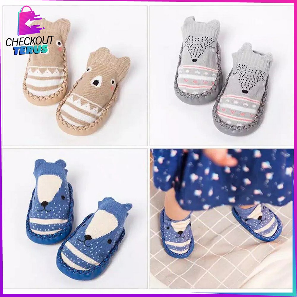 CT P3 Sepatu Anak Bayi Sepatu Prewalker Baby Shoes Socks Anti Slip Kaos Kaki Anak Bayi Lucu