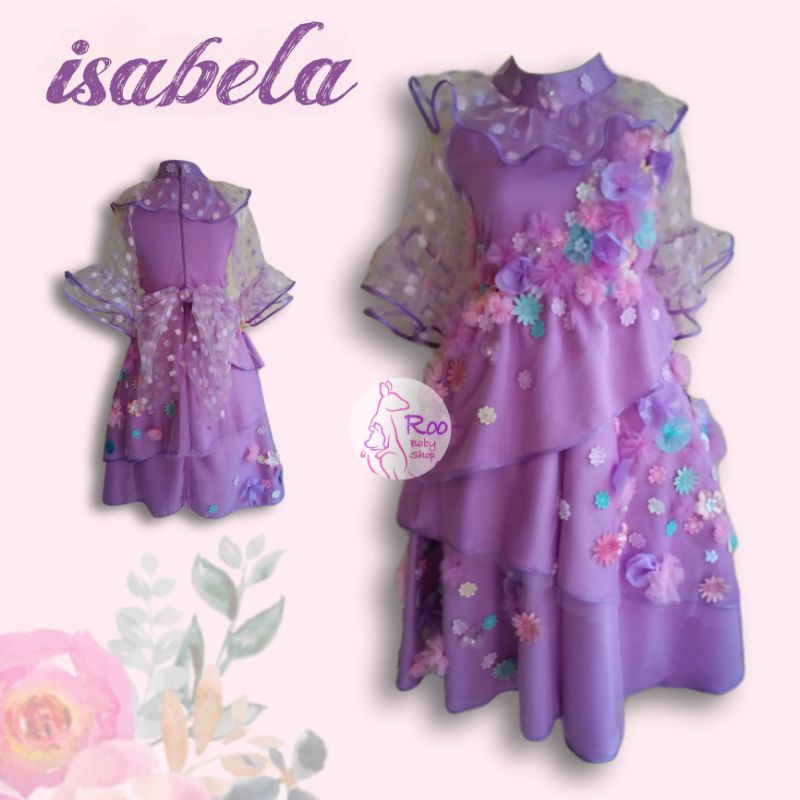 Dress Encanto - Kostum Encanto Disney - Isabela Madrigal