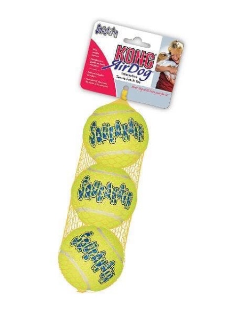 AST2 KONG Toy Medium Air Squeaker Ball (3pk) MAinan Anjing