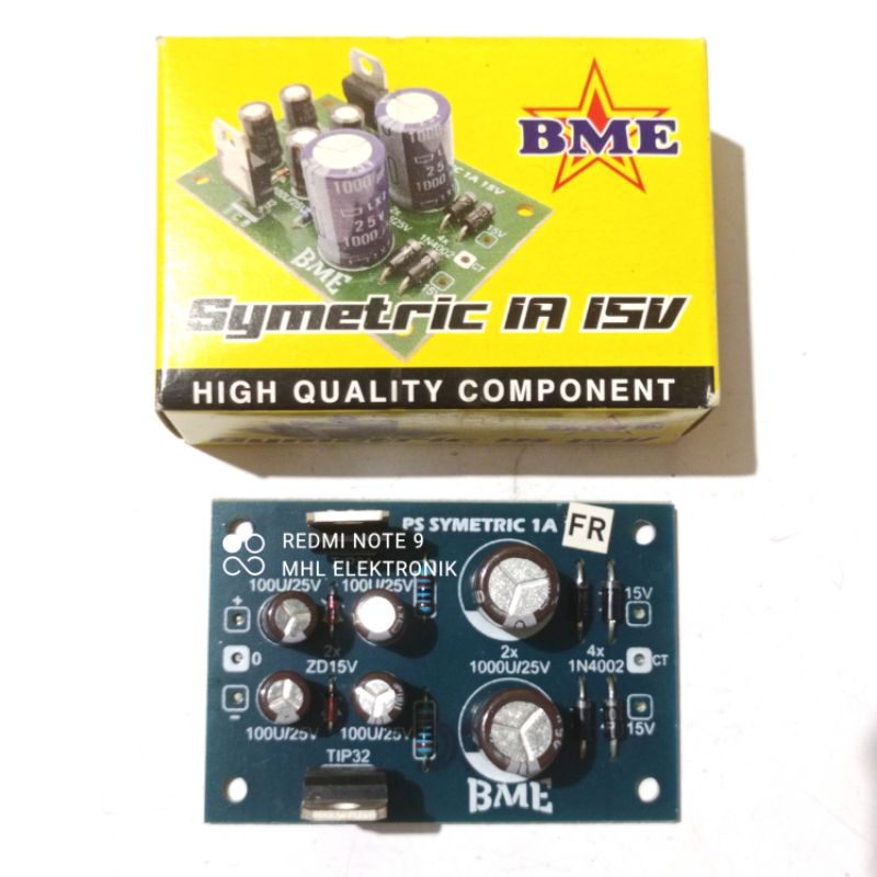 Kit Power Supply Simetris 15 Volt CT 1A BME