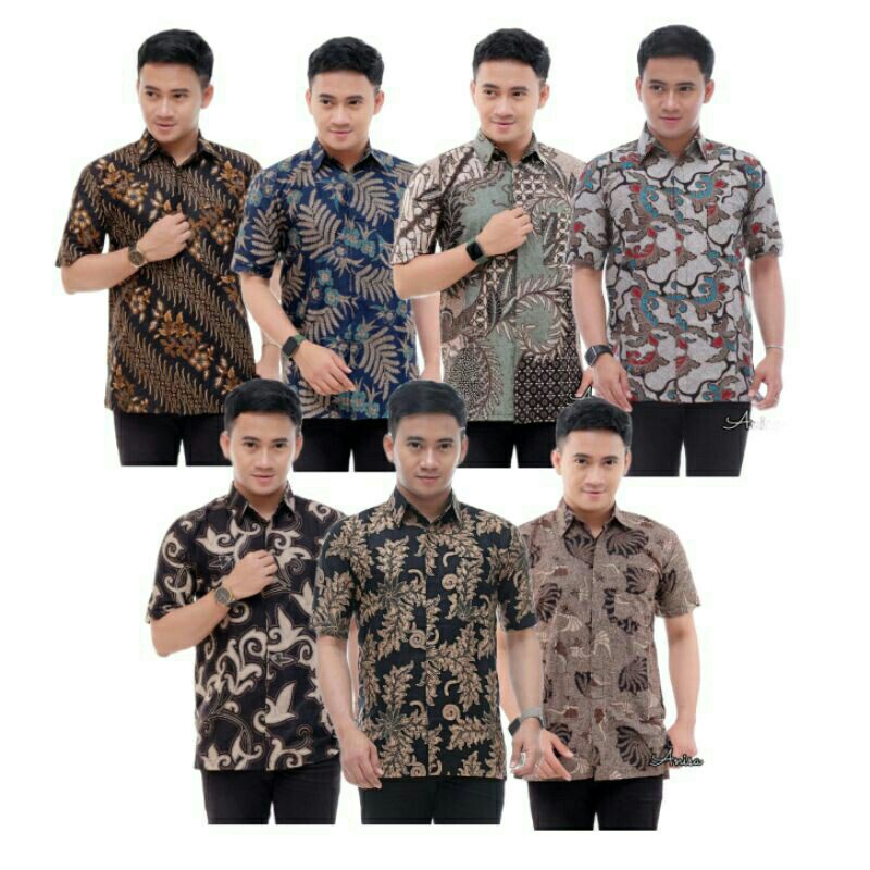 Kemeja Big Size batik pria lengan pendek