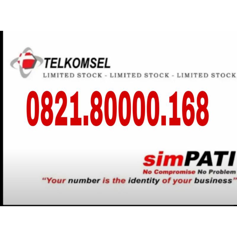 nomor cantik simpati telkomsel angka hoky 0821 80000 168