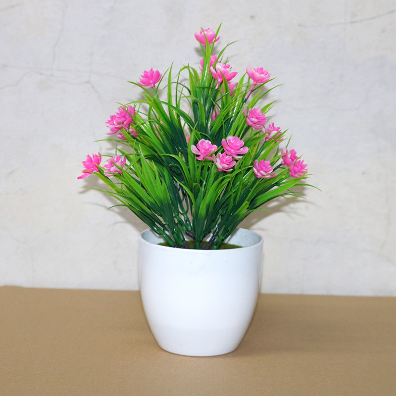 MARKAS PT39 Pot Tanaman Hias Bunga Hias Plastik Ornamen Pot Bongsai Artificial Flower Decoration