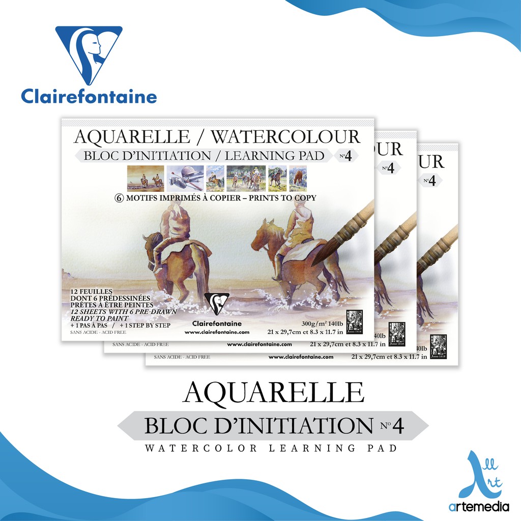 

Clairefontaine Initiation No. 4 Watercolor Learning Pad