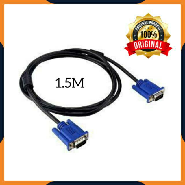 [COD] KABEL VGA MALE TO MALE KE MALE 1.5M / KABEL VGA TO VGA KE VGA DIGITAL UNTUK LAPTOP KE MONITOR TV PROYEKTOR PROJECTOR INFOCUS 1.5M 1.5 METER