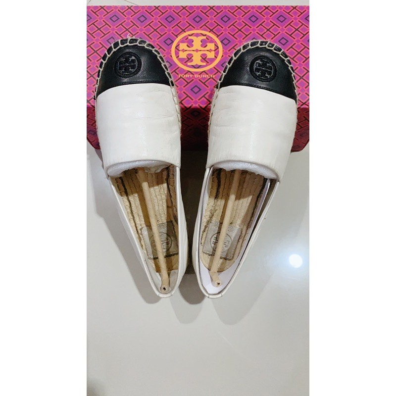 preloved sepatu tory burch colorblock espadrilles size 8
