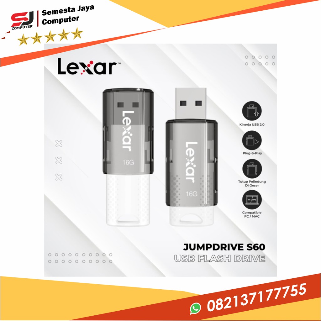 FlashDisk Lexar S60 Jumpdrive 16GB - Flash Disk 16 GB USB 2.0