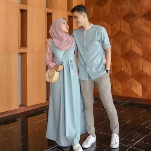 Gamis couple asdf coupel muslim jumbo LD 120  L XL XXL dress couple gamis LD 100 110 120 Gamis caupel terbaru gamis syari set gamis pasangan cewe cowo Farel