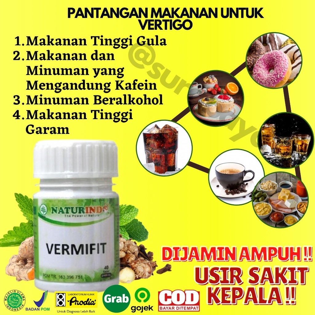 Obat Herbal Sakit Kepala Ampuh Obat Vertigo Alami Migrain Herbal Obat Migrain Ampuh Jamu Sakit Kepala Sebelah Obat Mumet Pusing berputar Tradisional Ampuh Obat sakit kepala vertigo migrain pusing berputar menahun migren sebelah VERMIFIT NATURINDO Surabaya-6