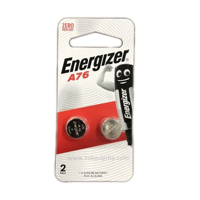 2pcs ENERGIZER A76 1.5V ALKALINE BATTERIES / BATERAI KANCING LR44