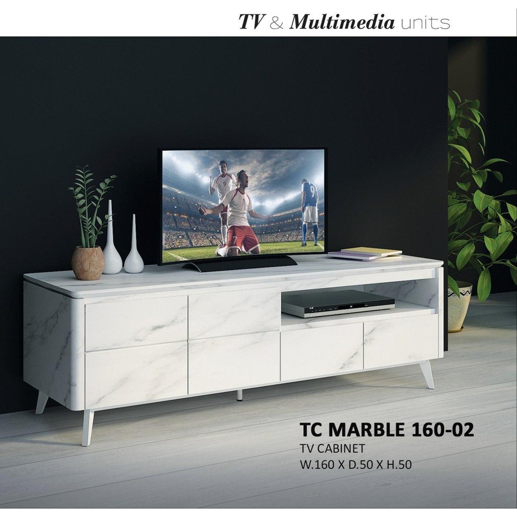Meja TV TC Marble 160 Rak TV/Buffet TV