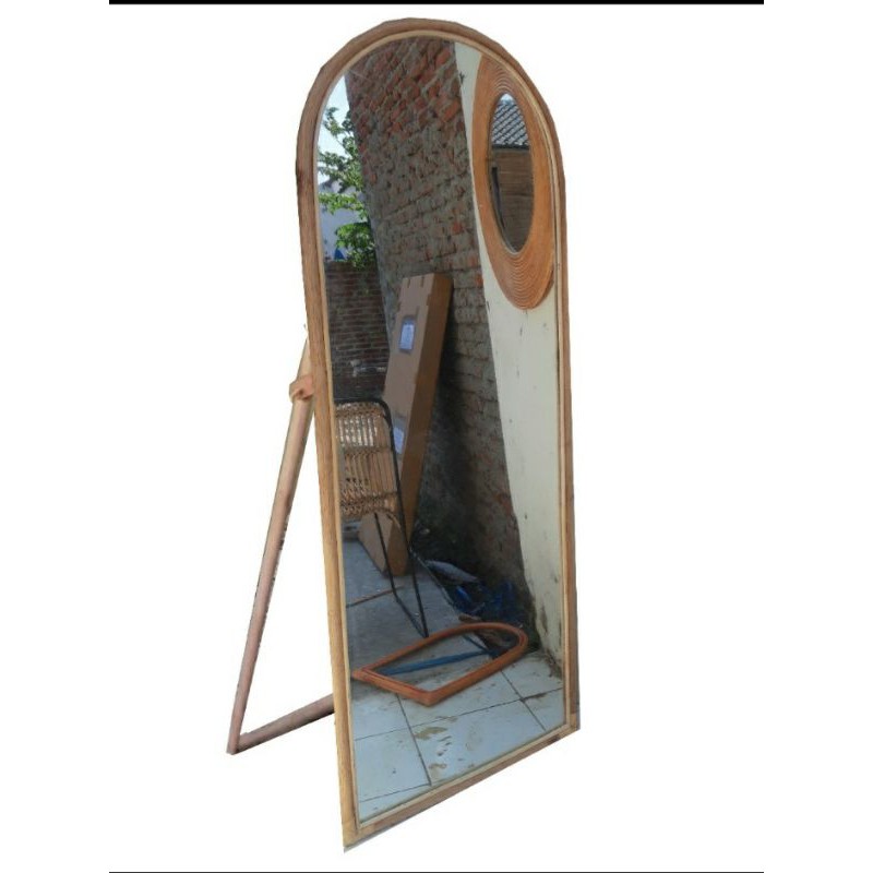 standing cermin rotan full body uk.70x160cm