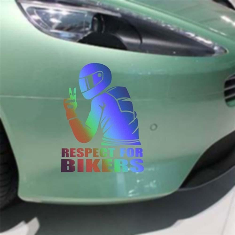 Lanfy Stiker Dekorasi Motor Stiker Reflektif PET Perlindungan Keren